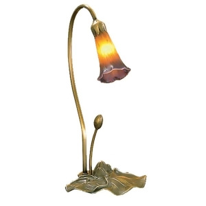 Meyda Lighting 16'H Amber/Purple Pond Lily Accent Lamp 12460 - All