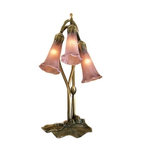 Meyda Lighting 16'H Cranberry Pond Lily 3 Lt Accent Lamp 13863 - All