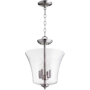 Quorum 4 Light 13' Dual Mount Satin Nickel/Clear Seeded Glass 2841-13-65 - All