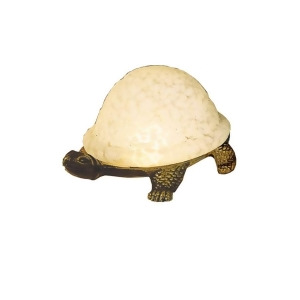 Meyda Lighting 4'H Turtle Art Glass Accent Lamp Wt 18007 - All