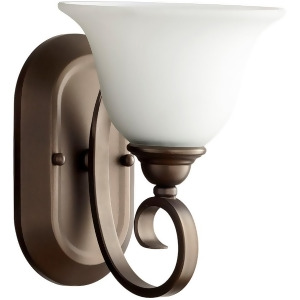 Quorum Celesta 1 Light 7' Wall Mount Oiled Bronze/Satin Opal 5453-1-186 - All