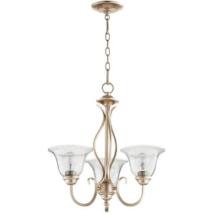 Quorum Spencer 3 Light 20' Chandelier Silver/Clear Seeded 6010-3-60 - All