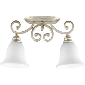 Quorum Bryant 2 Light 6.5' Ceiling Mount Aged Silver Leaf 3254-2-60 - All