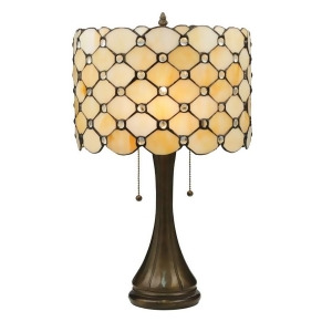 Meyda Lighting 21'H Giacomo Table Lamp Beige Clear 119589 - All