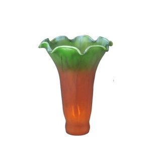 Meyda Lighting 4.5'W X 6'H Amber/Green Pond Lily Shade 10192 - All