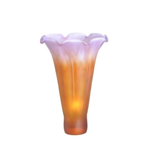 Meyda Lighting 3.5'W X 5'H Amber/Purple Pond Lily Shade 10168 - All