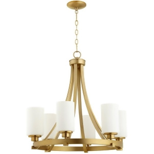 Quorum Lancaster 6 Light 24.75' Chandelier Aged Brass 6207-6-80 - All