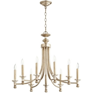 Quorum Rossington 9 Light 27' Chandelier Aged Silver Leaf 6022-9-60 - All