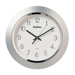 Dainolite 14' Diameter Quartz Clock Plastic Face Silver 29012-Mt-sv - All