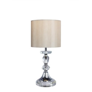 Fangio Lighting 15 Crystal Metal Table Lamp Chrome W-5087-org - All