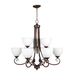 Craftmade Raleigh 9 Light Chandelier Old Bronze/White Frosted 25329-Olb-wg - All