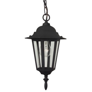 Craftmade Outdoor Straight Glass Small Pendant Textured Matte Black Z151-tb - All