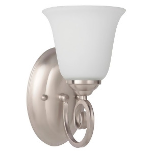 Craftmade Cecilia 1 Light Wall Sconce Satin Nickel/White Frost 7105Bnk1-wg - All