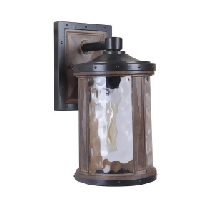 Craftmade Outdoor Madera 1-Lt Small Wall Mount Black/Whiskey Z2704-tbwb - All