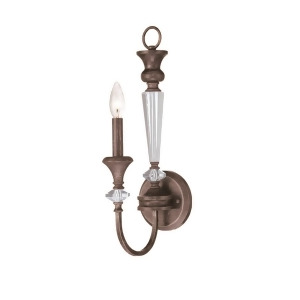 Craftmade Boulevard 1 Light Wall Sconce Mocha Bronze/Silver Accents 26731-Mbs - All