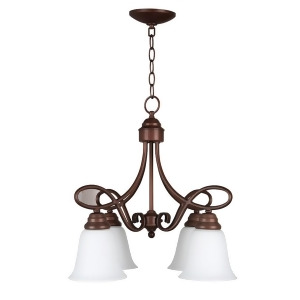 Craftmade Cordova 4 Light Down Chandelier Old Bronze/White Frost 25024-Olb-wg - All