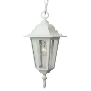 Craftmade Outdoor Straight Glass Small Pendant Textured Matte White Z151-tw - All