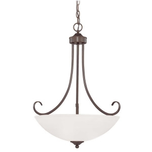 Craftmade Raleigh 3-Lt Inverted Pendant Bronze/White Frosted 25323-Olb-wg - All