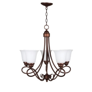 Craftmade Cordova 5 Light Chandelier Old Bronze/White Frost 25025-Olb-wg - All