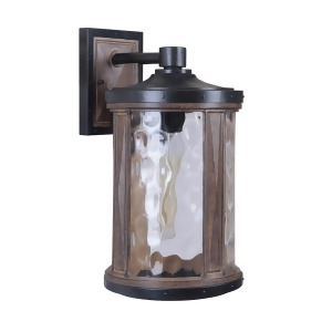 Craftmade Outdoor Madera 1-Lt Large Wall Mount Black/Whiskey Z2724-tbwb - All