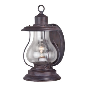 Vaxcel Dockside 8' Outdoor Wall Light Weathered Patina Clear Glass T0216 - All