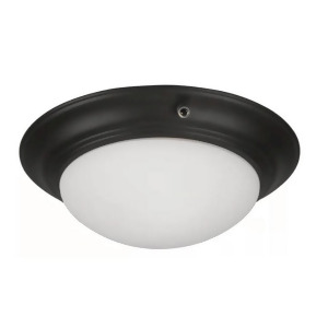 Craftmade Elegance Bowl-LT Kit Flat Black with Cased White Glass Lke53-fb-led - All