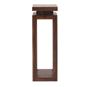 Howard Elliott Rustic Wood Pedestal with Iron Accents 37182 - All