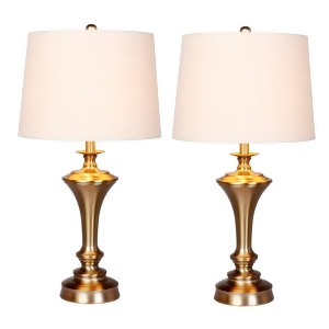 Fangio Lighting 30 Metal Table Lamp Antique Gold Set of 2 W-1565ag-2pk - All