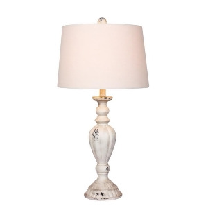 Fangio Lighting 29.5 Table Lamp Cottage Antique White W-6244caw - All