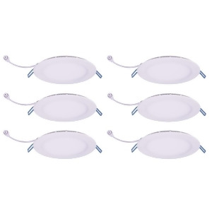 Elitco Asimov 6 Slim 30K Ceiling Light 120V 12W 6 Pack White Smr61230k-6pk - All