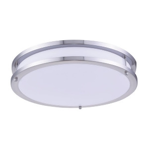 Elitco Ripple Led Double Ring Ceiling 120V 25W 1 Pack Br Nickel Cf3203 - All