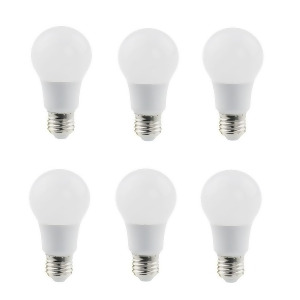 Elitco Vertis A19 Led Light Bulb 120V 8.5W 6 Pack White A19led201-6pk - All