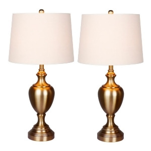 Fangio Lighting 30 Metal Table Lamp Plated Gold Set of 2 W-1566ag-2pk - All