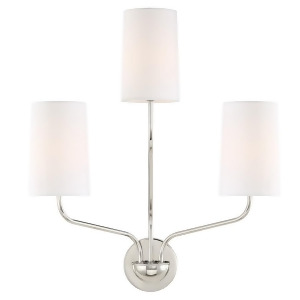 Crystorama Leigh 3 Light Sconce Polished Nickel Lei-203-pn - All