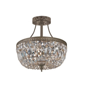 Crystorama Traditional Crystal Crystal Elements Semi Flush 119-10-Eb-cl-s - All