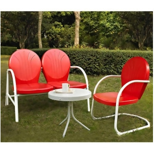 Crosley Griffith 3 Piece Metal Outdoor Seating Set Ko10003re - All