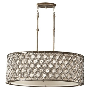 Feiss Lucia 3-Light Shade Pendant in Burnished Silver F2569-3bus - All