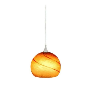 Vaxcel Milano 5-3/4' Mini Pendant Lava Swirl Glass Pd57123sn - All
