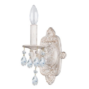 Crystorama Paris Market 1 Lt Clear Crystal Antique White Sconce 5021-Aw-cl-mwp - All