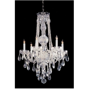 Crystorama Traditional 6 Light Crystal Chrome Chandelier 1105-Ch-cl-mwp - All