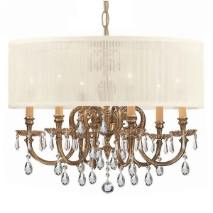 Crystorama Brentwood Cast Brass Chandelier Crystal Elements 2916-Ob-saw-cls - All