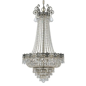 Crystorama Majestic 8 Light Spectra Crystal Brass Chandelier 1487-Hb-cl-saq - All