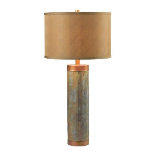 Kenroy Home Mattias Table Lamp Natural Slate w/ Copper Finish Accents 21036Sl - All