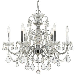 Crystorama Imperial 6 Light Crystal Chrome Chandelier I 3226-Ch-cl-mwp - All