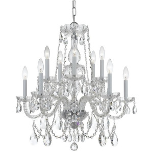 Crystorama Traditional 10 Light Clear Crystal Chrome Chandelier 1130-Ch-cl-mwp - All