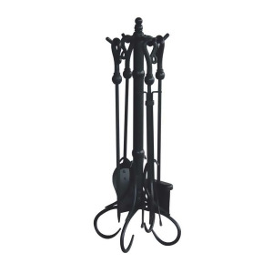 Uniflame 5 Pc. Black Fireset With Heavy Crook Handles F-1056 - All