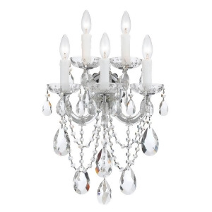 Crystorama Maria Theresa 5 Light Clear Crystal Chrome Sconce I 4425-Ch-cl-mwp - All