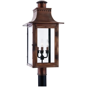 Quoizel 3 Light Chalmers Post Lights in Aged Copper Cm9012ac - All