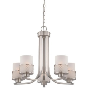 Nuvo Lighting Fusion 5 Light Chandelier w/ Frosted Glass 60-4685 - All