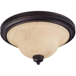 Nuvo Anastasia 2 Light 15 Flush Dome w/ Honey Marble Glass 60-1407 - All